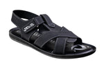 Titas Gents Black Sandal PU