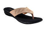 Titas Ladies Beige / Black Chappal