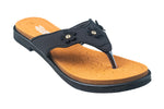 Titas Ladies Black Chappal