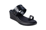 Titas Ladies Black Chappal