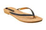 Aeroblu Ladies Black / Golden Chappal PU