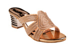 Titas Ladies Rose Gold Wedding Chappal