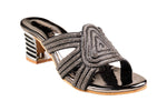 Titas Ladies Golden / Black Wedding Chappal