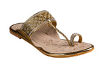 Titas Ladies Golden Wedding Chappal