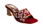 Titas Ladies Maroon Wedding Chappal