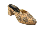 Titas Ladies Golden Wedding Chappal