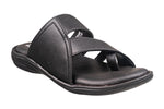 Titas Gents Black Chappal