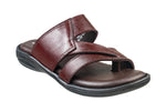 Titas Gents Brown Leather Chappal