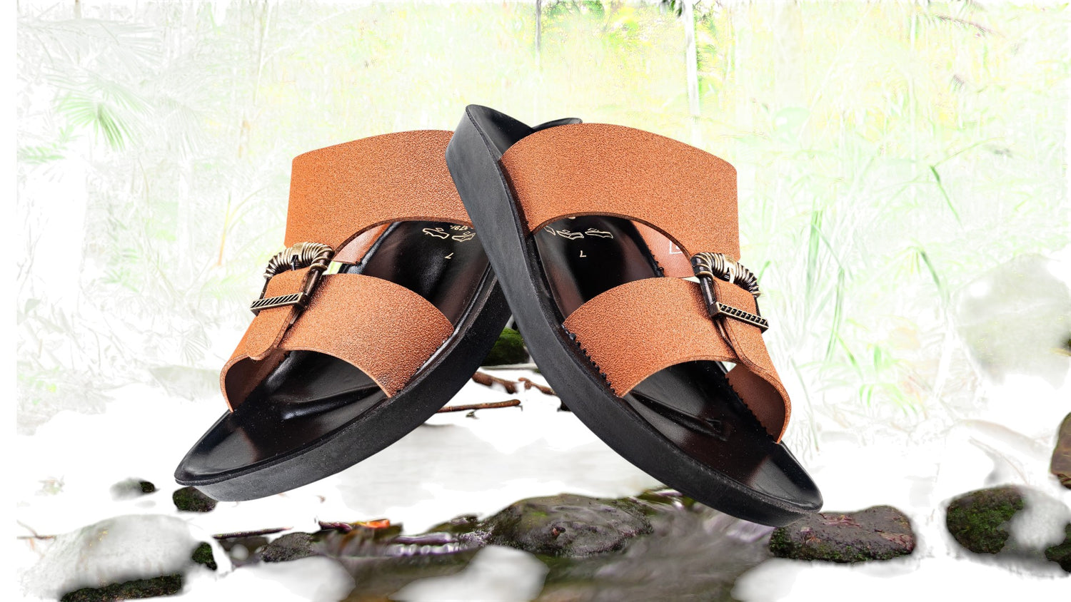 Titas Gents Tan Chappal PU (Art Xpa 03)