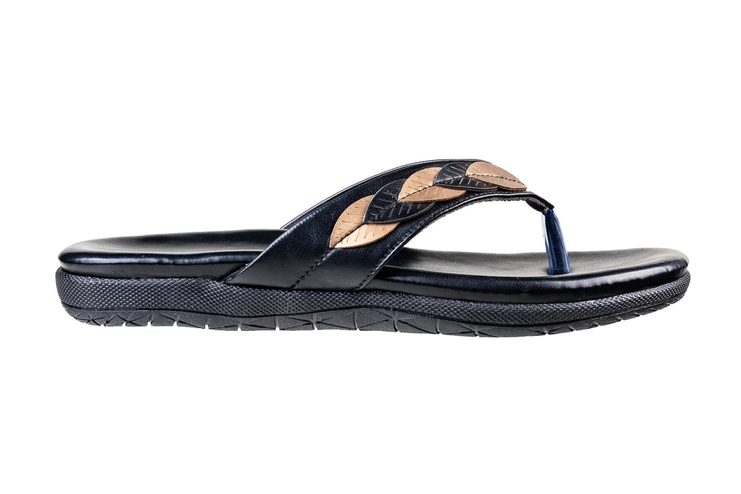 Titas Ladies Black Chappal