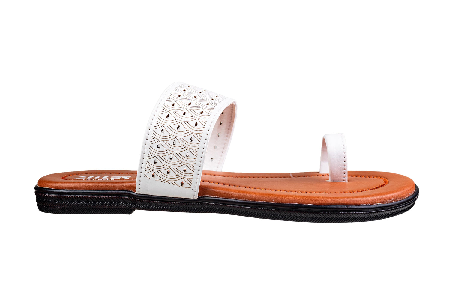 Titas Ladies White Chappal