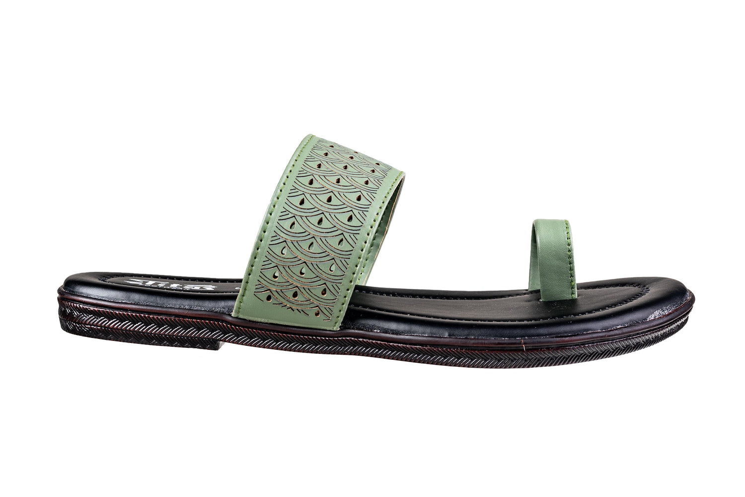Titas Ladies Olive Chappal