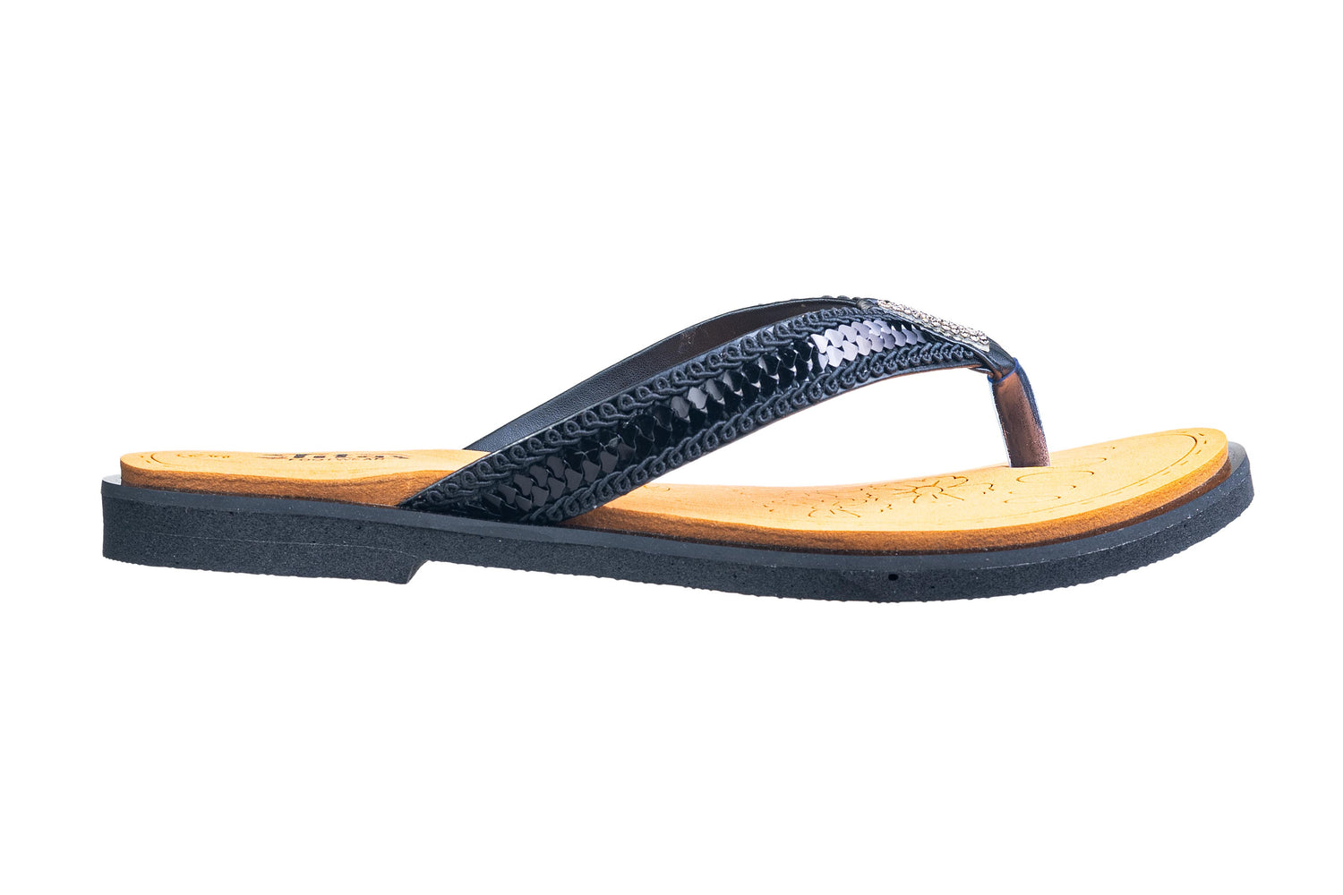 Titas Ladies Black Chappal