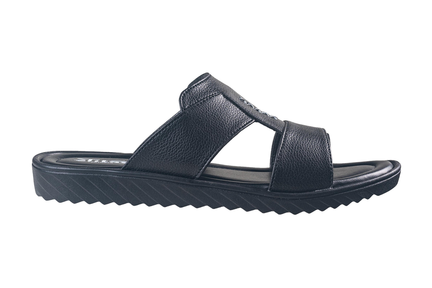 Titas Gents Black Chappal
