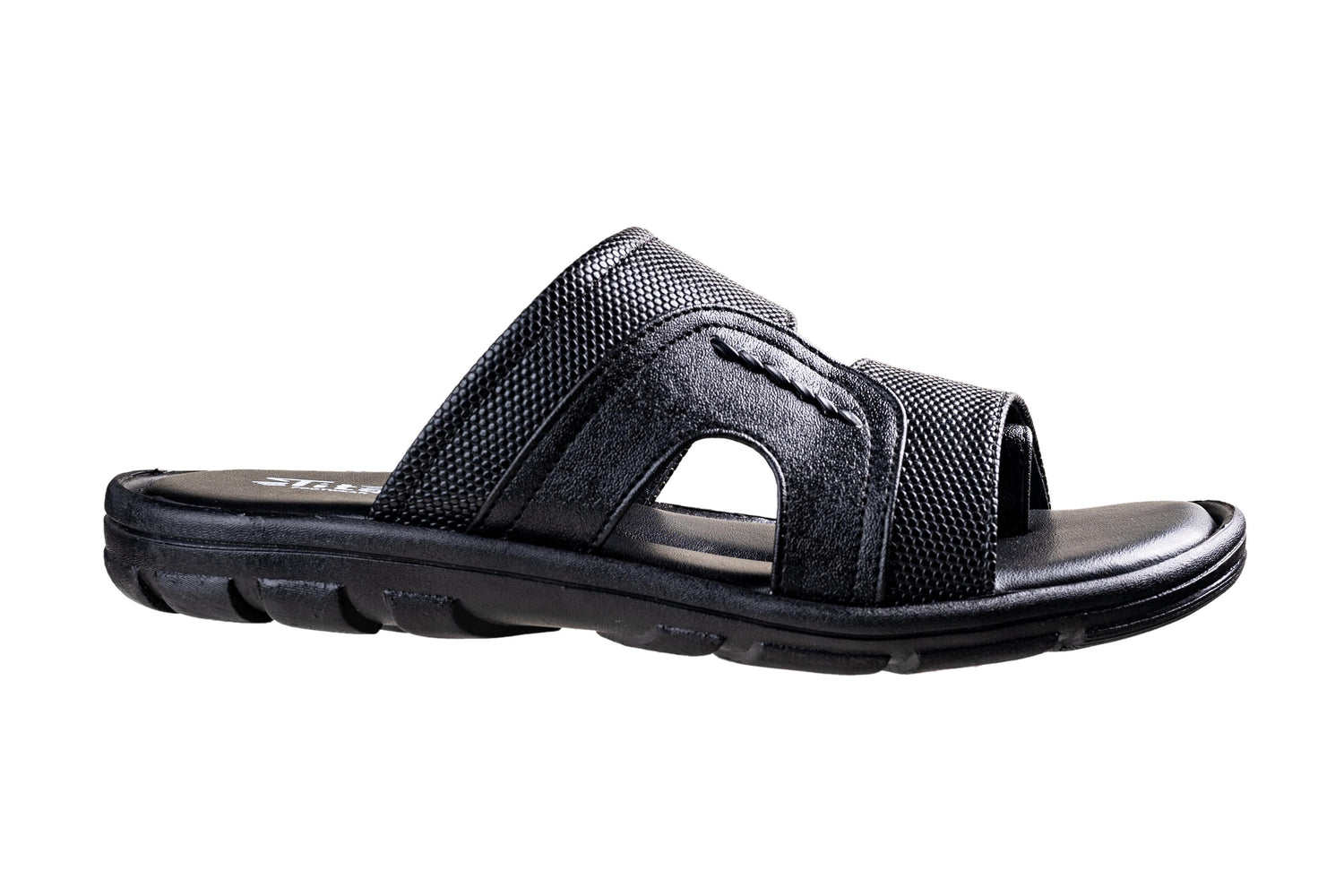 Titas Gents Black Chappal