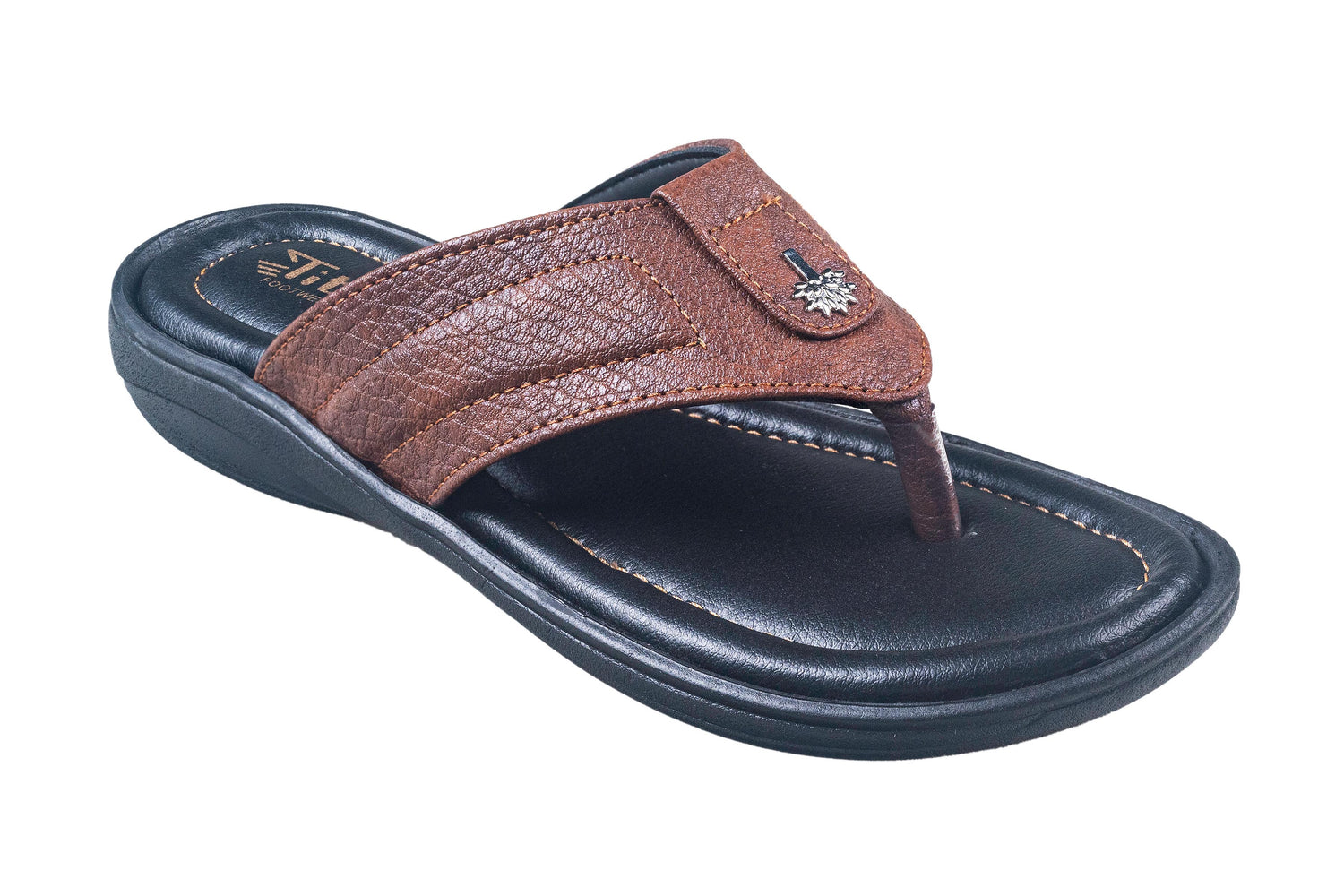 Titas Gents Tan Chappal