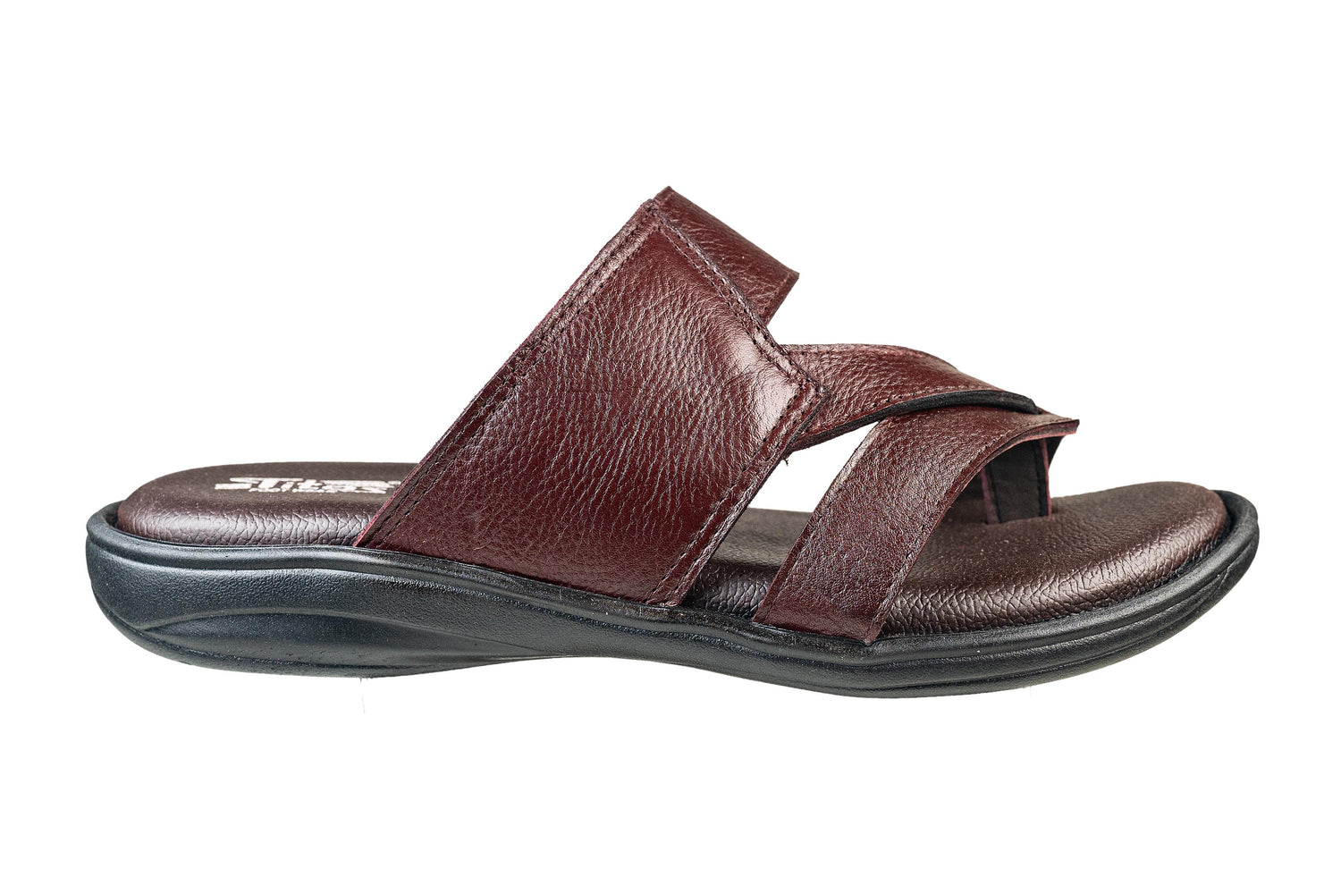 Titas Gents Brown Leather Chappal