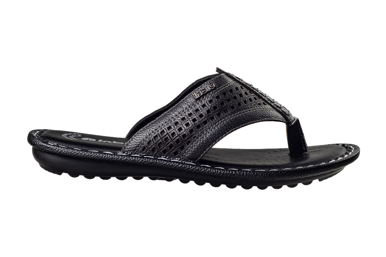 Inblu Gents Black Chappal PU