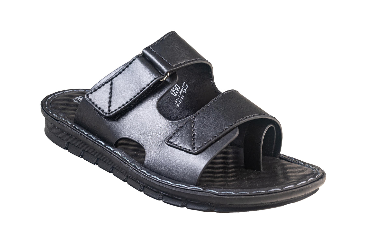 Aerowalk Gents Black Chappal PU (Gs Pu C Sf 46 A)