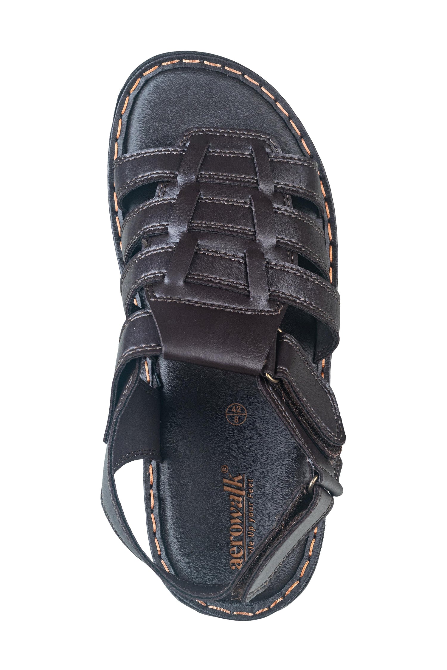 Aerowalk Gents Brown Sandal PU