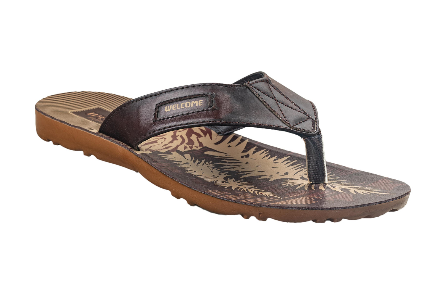 Welcome Gents Brown Chappal PU
