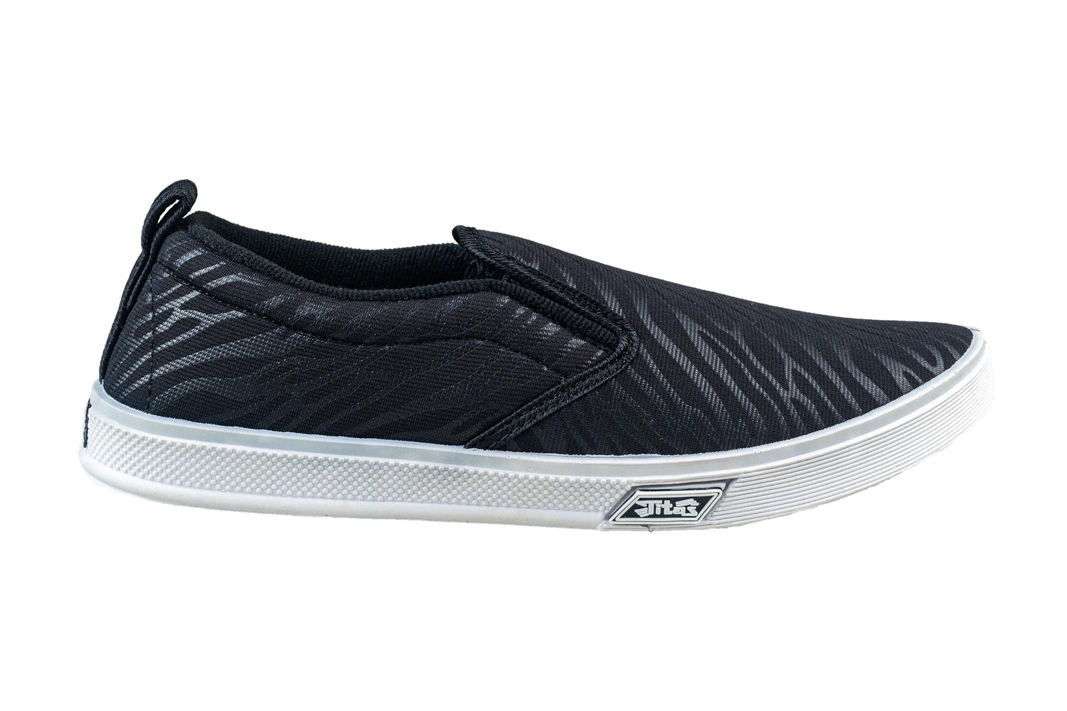 Titas Gents Black Wave Canvas Shoe