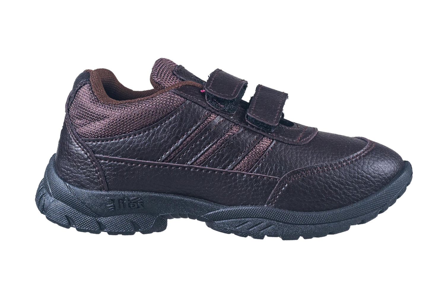 Titas Boys Velcro Brown School Shoe (4 Years-9 Years Kids)