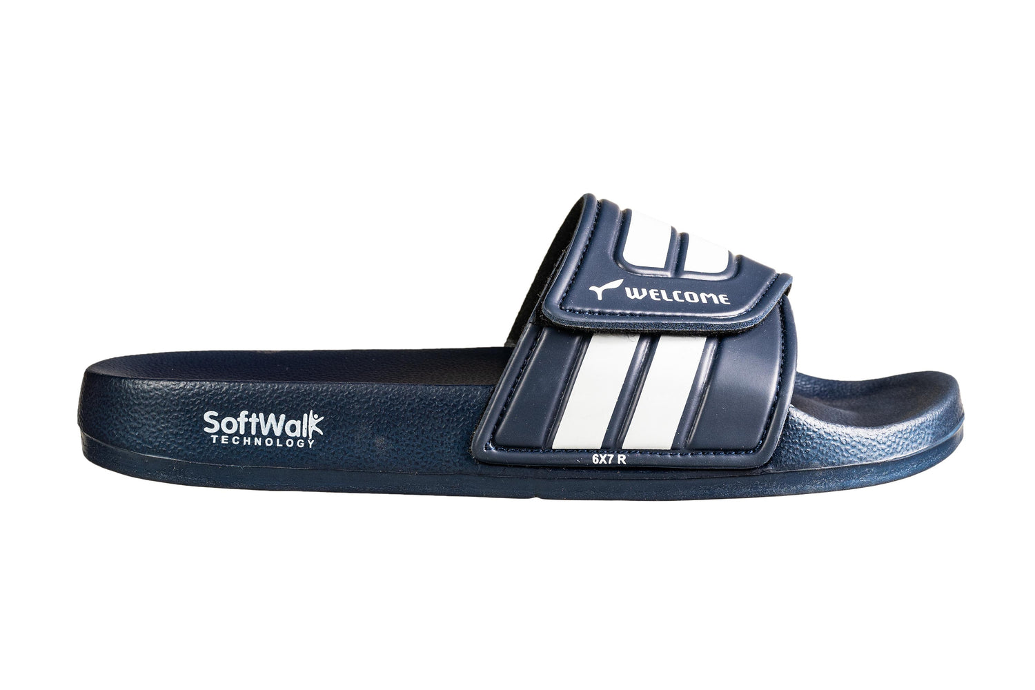 Welcome Gents Navy Sliders