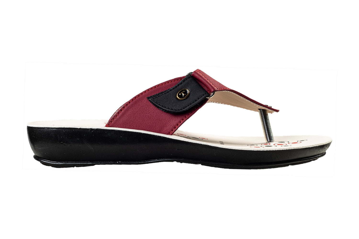 Titas Ladies Red Airmix Chappal