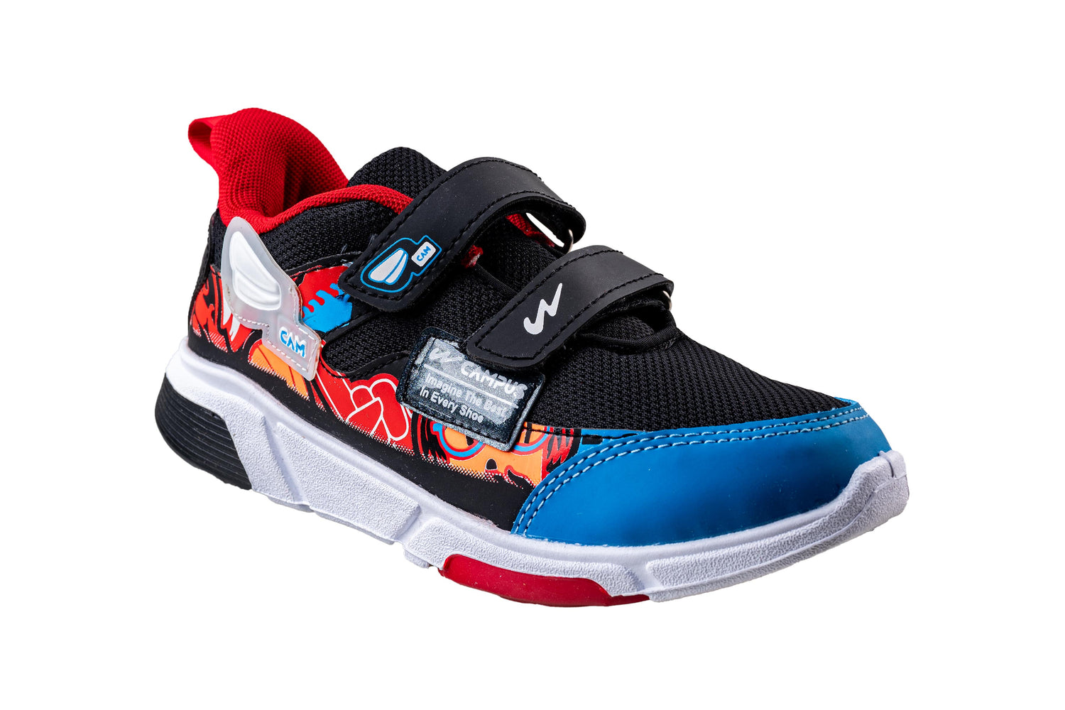 Campus Children Black / Red Sports Shoe