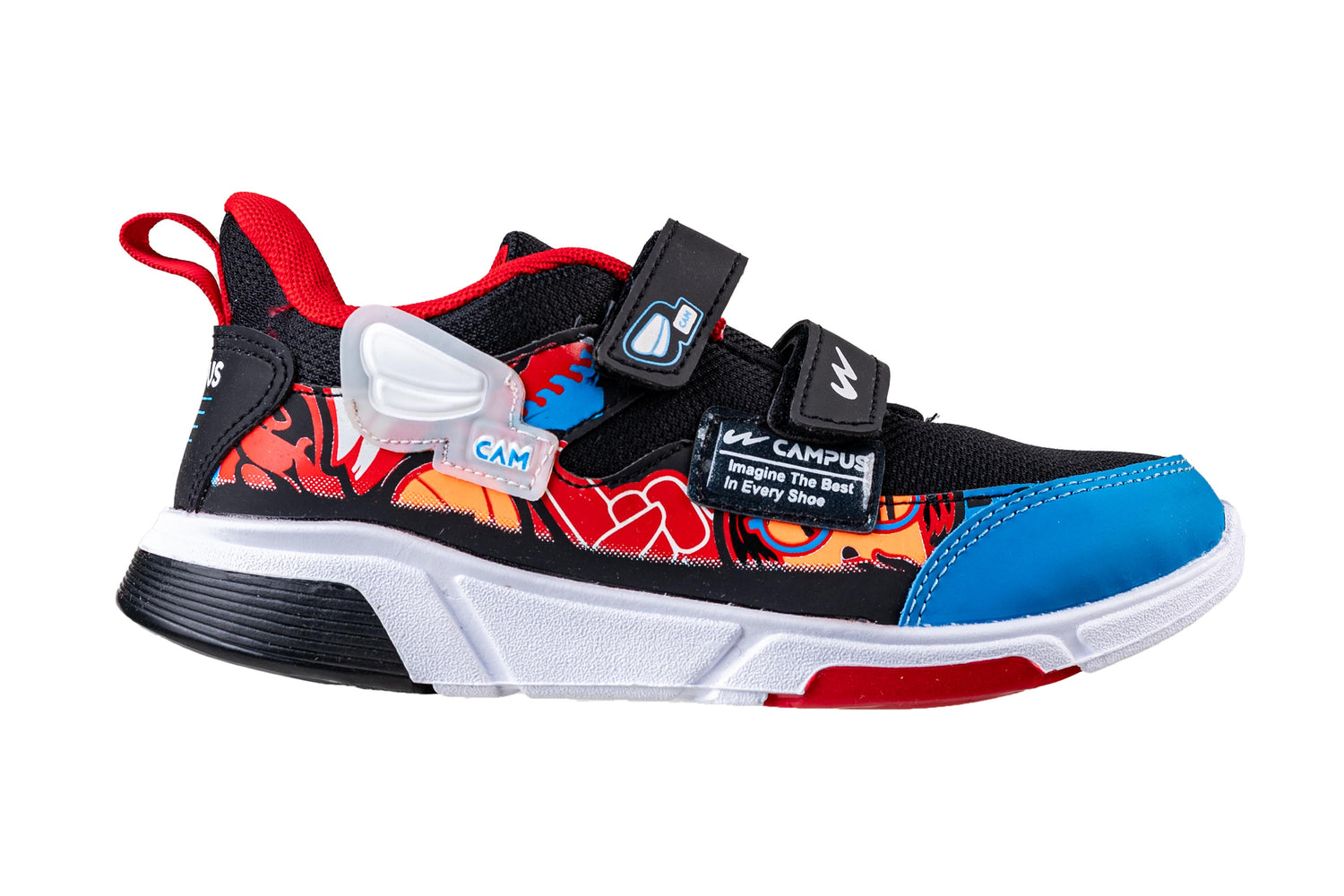 Campus Children Black / Red Sports Shoe