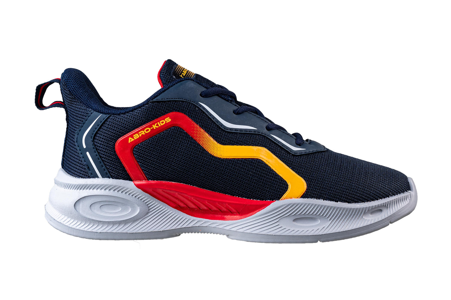 Abros Boys Navy/Mustard Sports Shoe