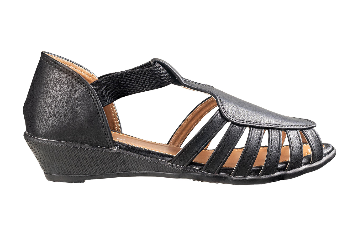 Titas Ladies Black Sandal (Trnz S 241210)